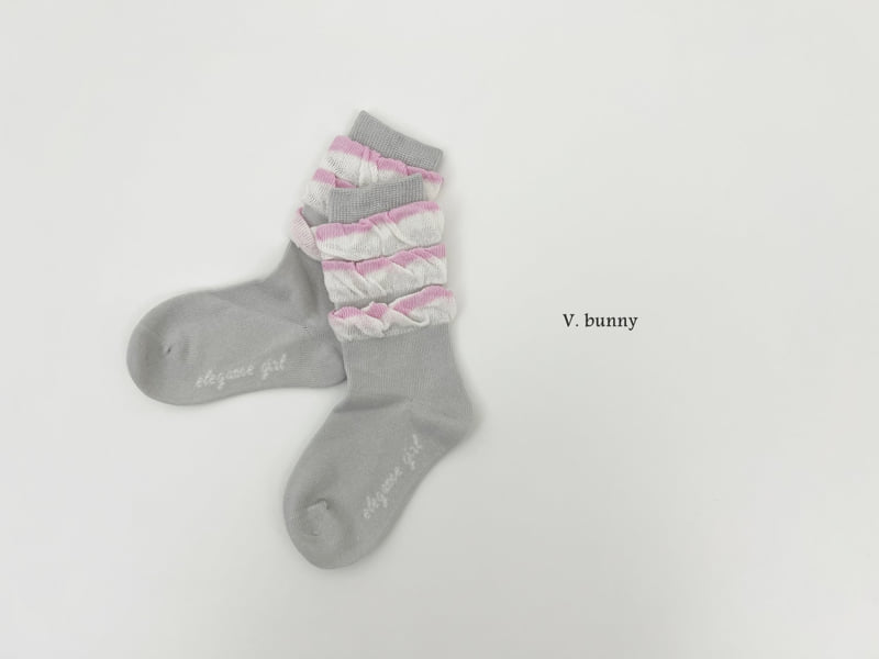 V Bunny - Korean Children Fashion - #minifashionista - Sky Ribbon Socks Set - 6