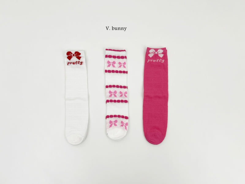V Bunny - Korean Children Fashion - #minifashionista - Pretty Socks Set (set of 3) - 10