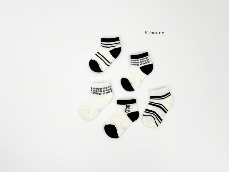 V Bunny - Korean Children Fashion - #minifashionista - Goddy Socks Set - 2