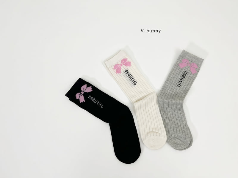 V Bunny - Korean Children Fashion - #minifashionista - Beautiful Socks Set - 10