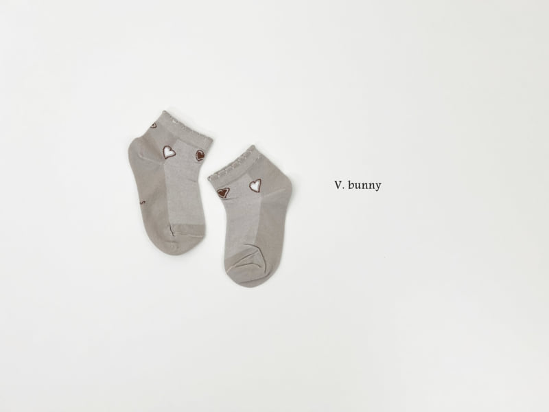 V Bunny - Korean Children Fashion - #minifashionista - Flower Heart Socks Set - 8