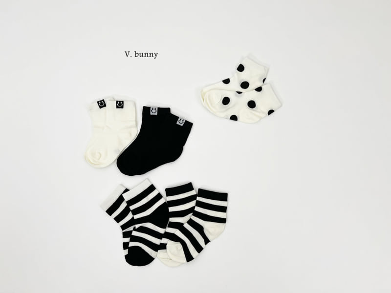 V Bunny - Korean Children Fashion - #minifashionista - Mix Socks Set - 11