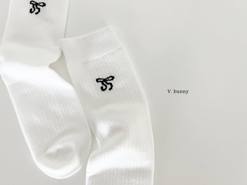 V Bunny - Korean Children Fashion - #magicofchildhood - Double Bone Sock Set - 4