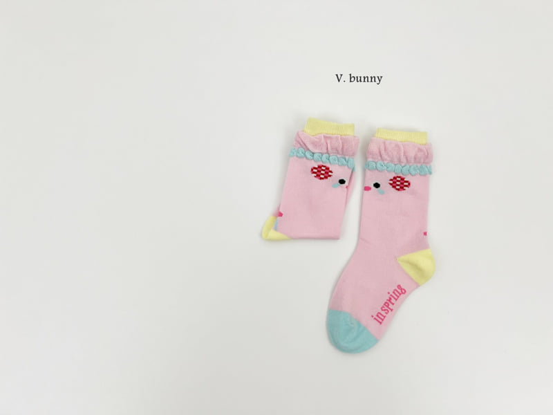 V Bunny - Korean Children Fashion - #minifashionista - Shirring Three Color Socks Set - 4