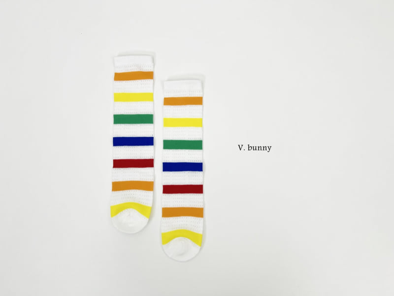 V Bunny - Korean Children Fashion - #prettylittlegirls - Rainbow Polka Dots Socks Set - 7