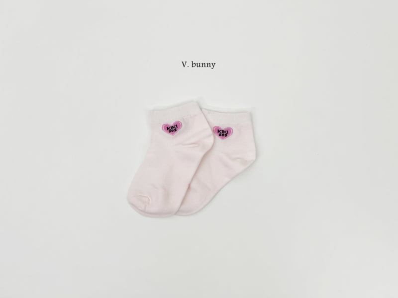 V Bunny - Korean Children Fashion - #prettylittlegirls - Kiki Heart Socks Set - 5