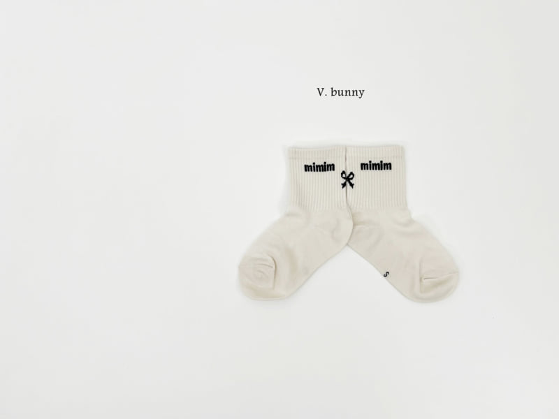 V Bunny - Korean Children Fashion - #prettylittlegirls - Mimi Ribbon Socks Set - 7