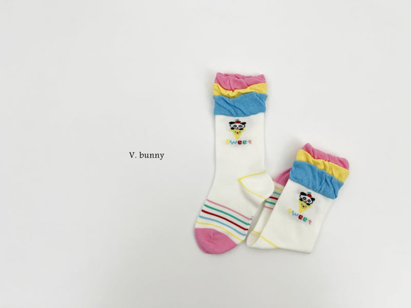 V Bunny - Korean Children Fashion - #stylishchildhood - Shirring Three Color Socks Set - 7
