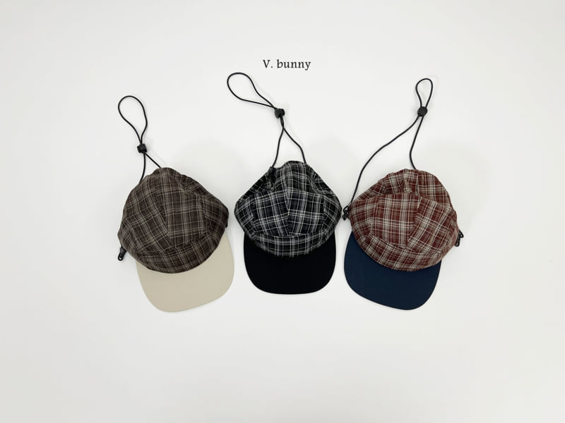 V Bunny - Korean Children Fashion - #stylishchildhood - Checked Camping Cap - 11