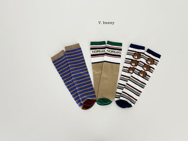 V Bunny - Korean Children Fashion - #todddlerfashion - Normal Socks Set - 11