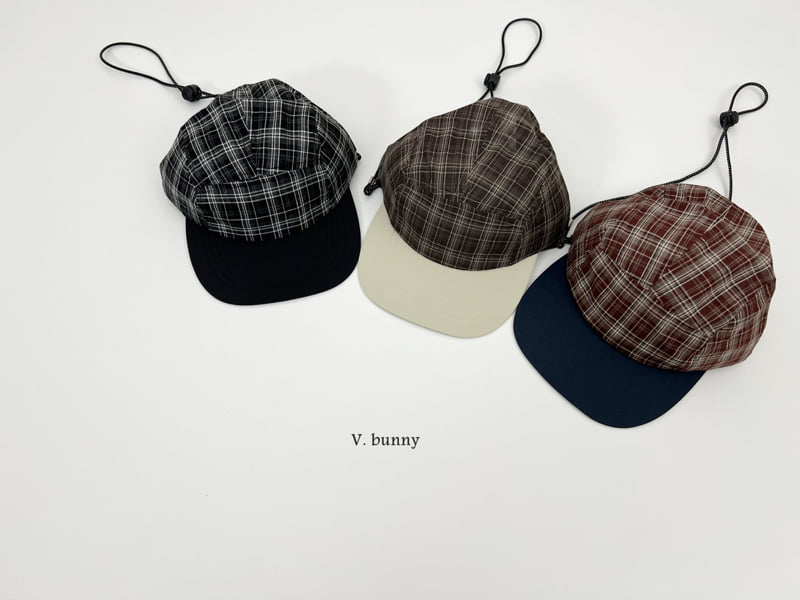 V Bunny - Korean Children Fashion - #todddlerfashion - Checked Camping Cap - 9