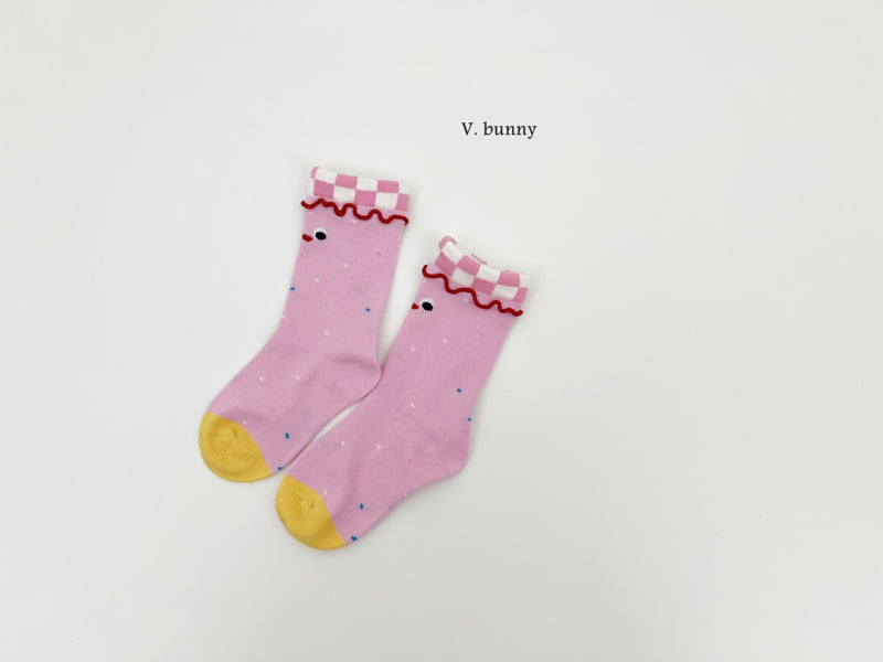 V Bunny - Korean Children Fashion - #toddlerclothing - Shirring Three Color Socks Set - 6