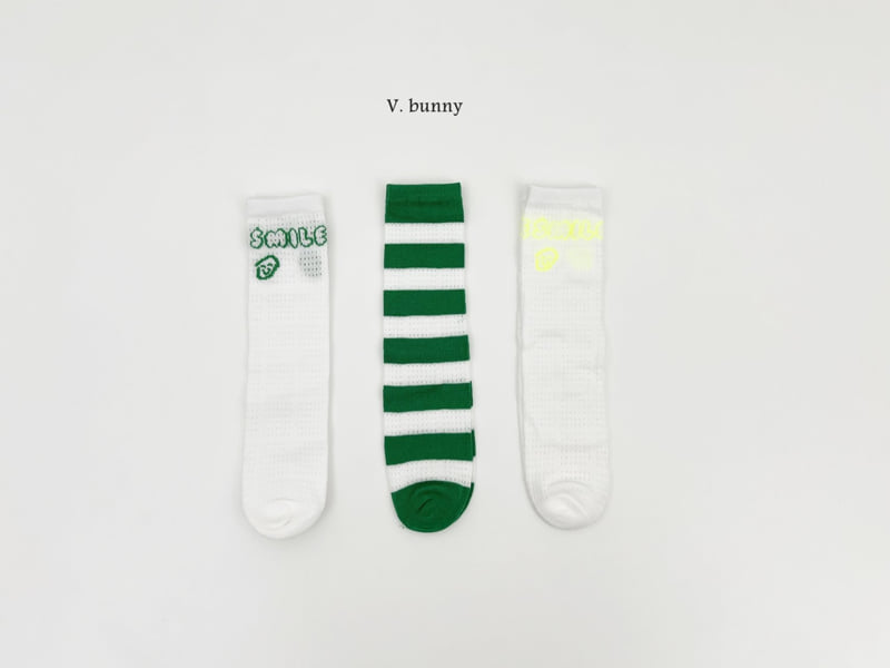 V Bunny - Korean Children Fashion - #toddlerclothing - Neon Smile Socks Set (set of 3)