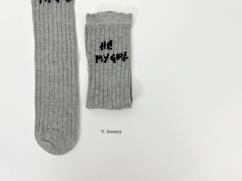V Bunny - Korean Children Fashion - #toddlerclothing - My Girl Socks Set - 9