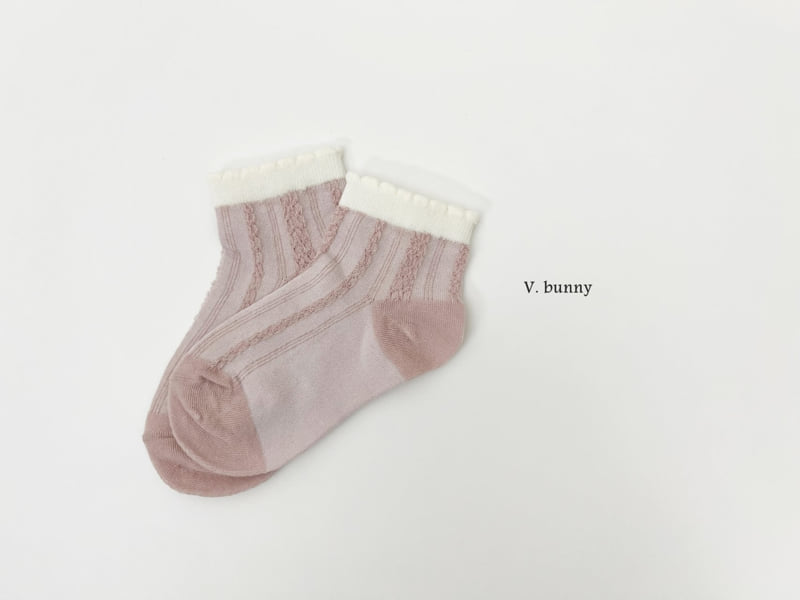 V Bunny - Korean Children Fashion - #toddlerclothing - Red String Socks Set - 8