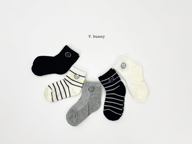 V Bunny - Korean Children Fashion - #toddlerclothing - Round Socks Set - 2