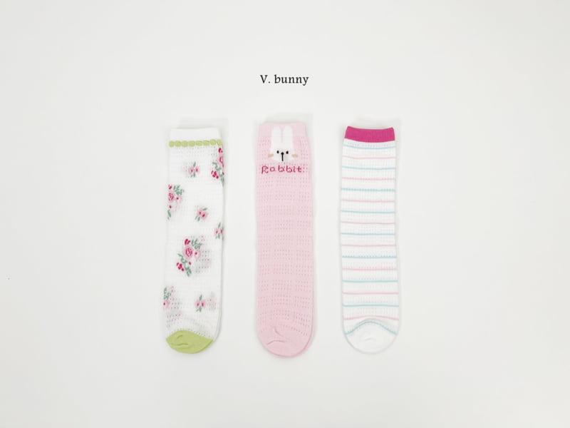 V Bunny - Korean Children Fashion - #toddlerclothing - Tosuni Sock Set