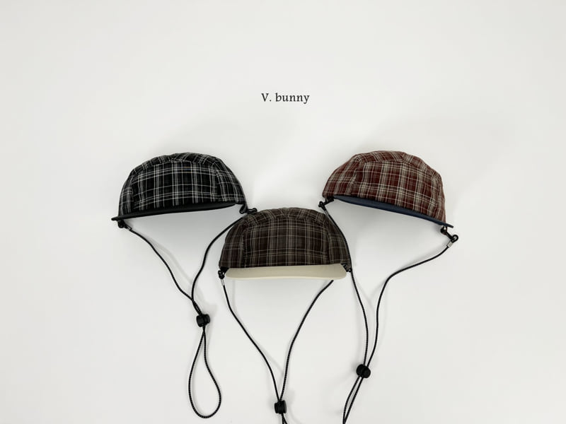 V Bunny - Korean Children Fashion - #toddlerclothing - Checked Camping Cap - 10