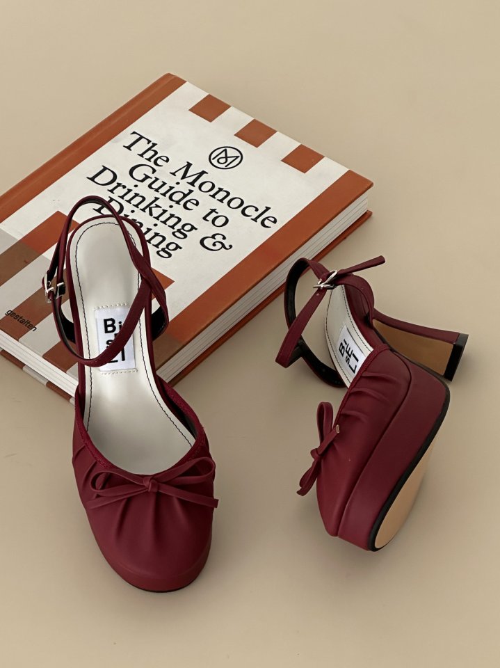 Vade - Korean Women Fashion - #momslook - High Mary Jane Round Pumps Heel - 2
