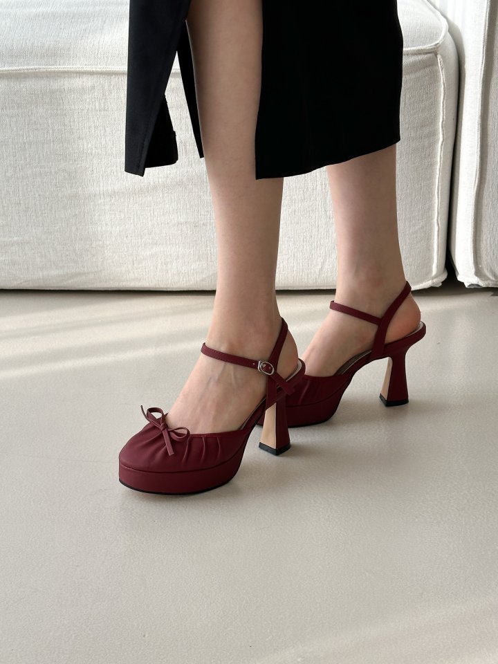 Vade - Korean Women Fashion - #momslook - High Mary Jane Round Pumps Heel - 8
