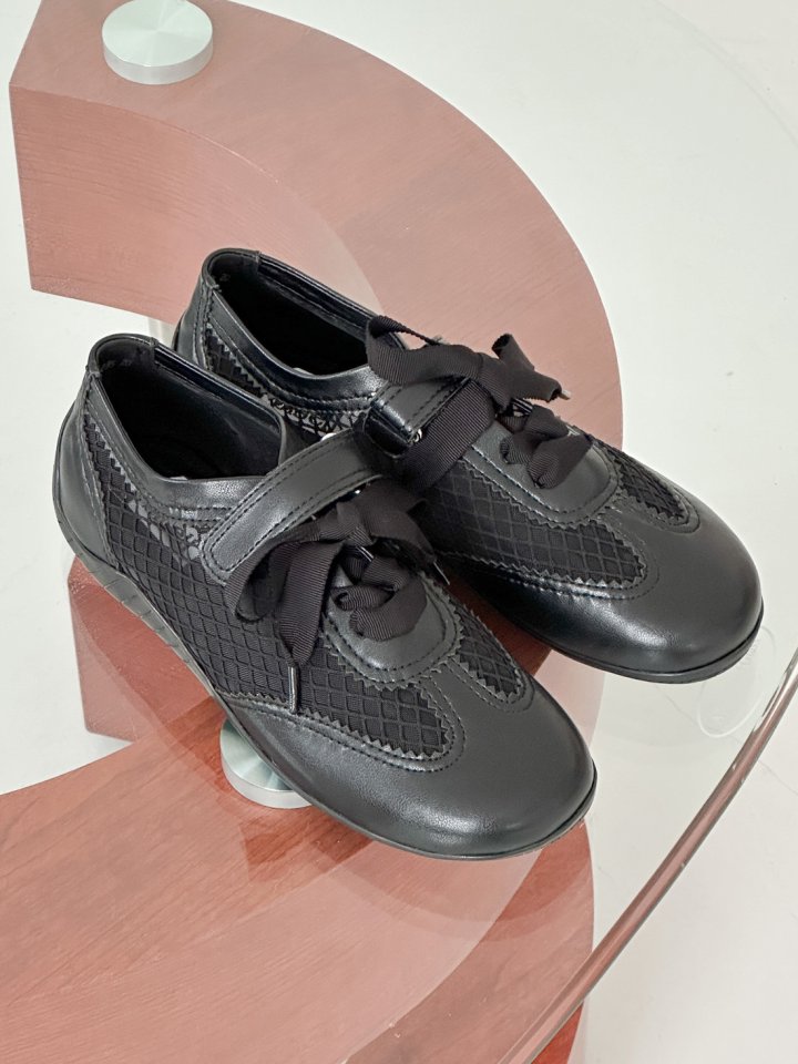 Vade - Korean Women Fashion - #momslook - Basic Round Mesh Sneakers - 11