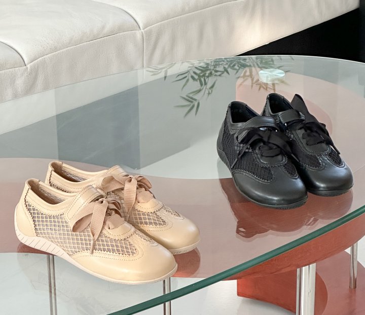 Vade - Korean Women Fashion - #momslook - Basic Round Mesh Sneakers - 9