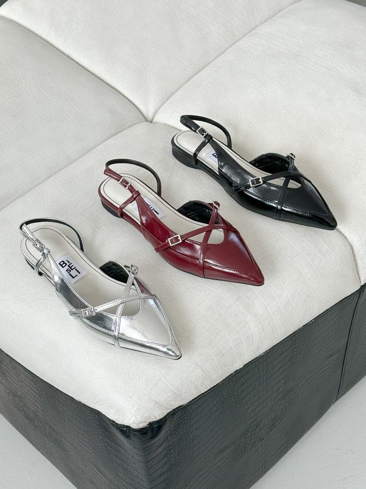 Vade - Korean Women Fashion - #momslook - Stiletto Slingback Flat - 2