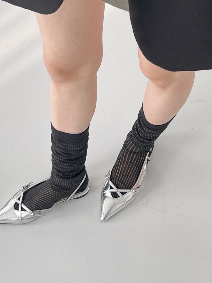 Vade - Korean Women Fashion - #momslook - Stiletto Slingback Flat - 6