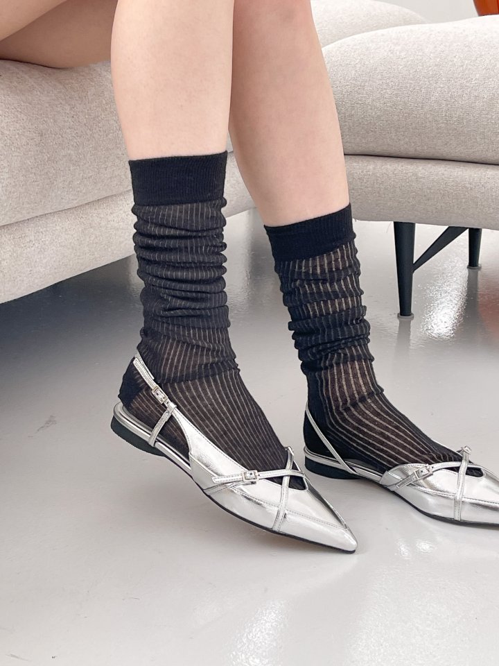 Vade - Korean Women Fashion - #momslook - Stiletto Slingback Flat - 8