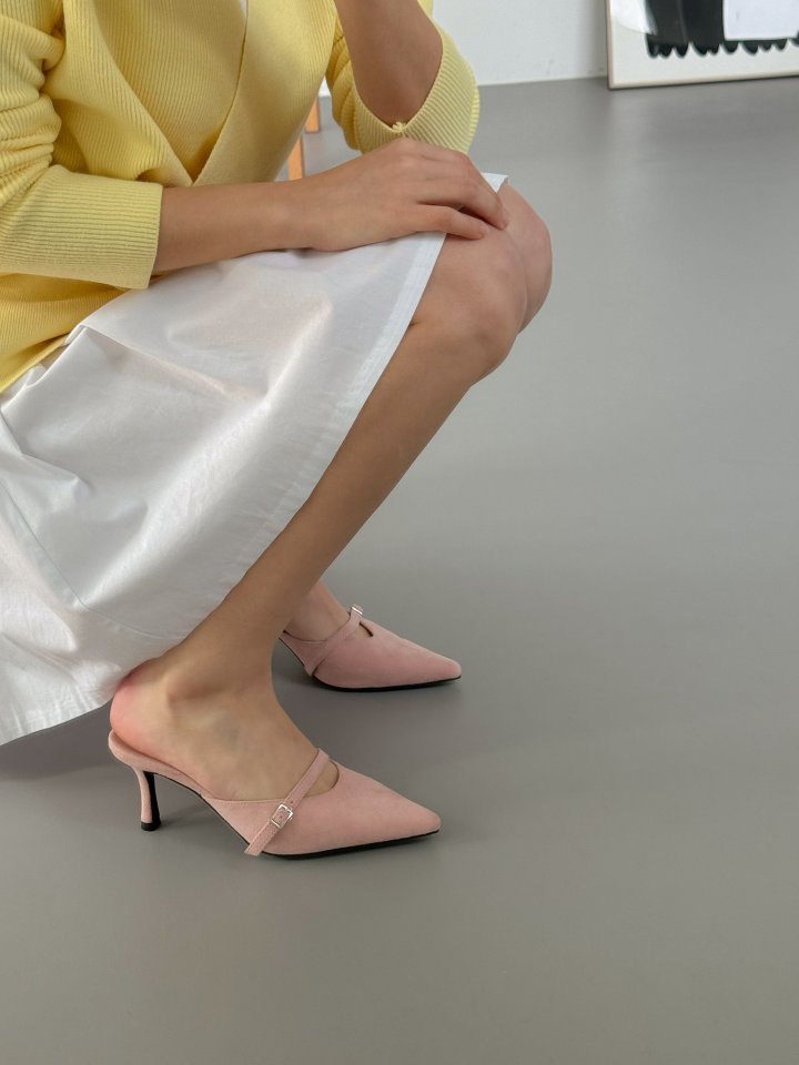 Vade - Korean Women Fashion - #momslook - Suede Stiletto Mule Heel - 3