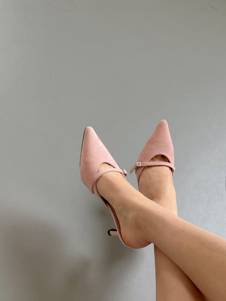 Vade - Korean Women Fashion - #momslook - Suede Stiletto Mule Heel - 5