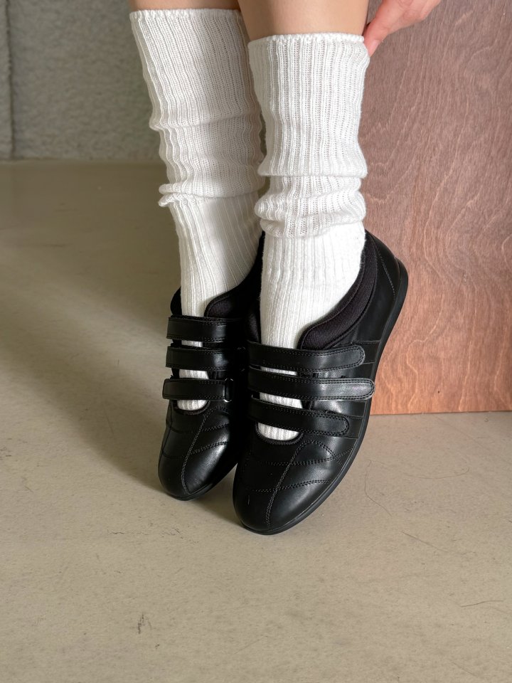 Vade - Korean Women Fashion - #momslook - Velcro Strap Loafers Flats - 11
