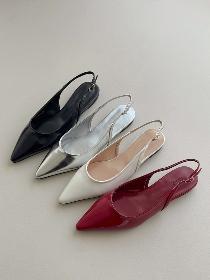 Vade - Korean Women Fashion - #momslook - Sling Stiletto Flat Low Heel - 12