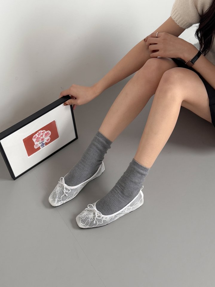 Vade - Korean Women Fashion - #momslook - Round Ribbon Flat - 11