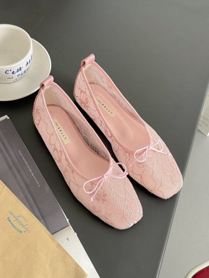 Vade - Korean Women Fashion - #momslook - Round Ribbon Flat - 7
