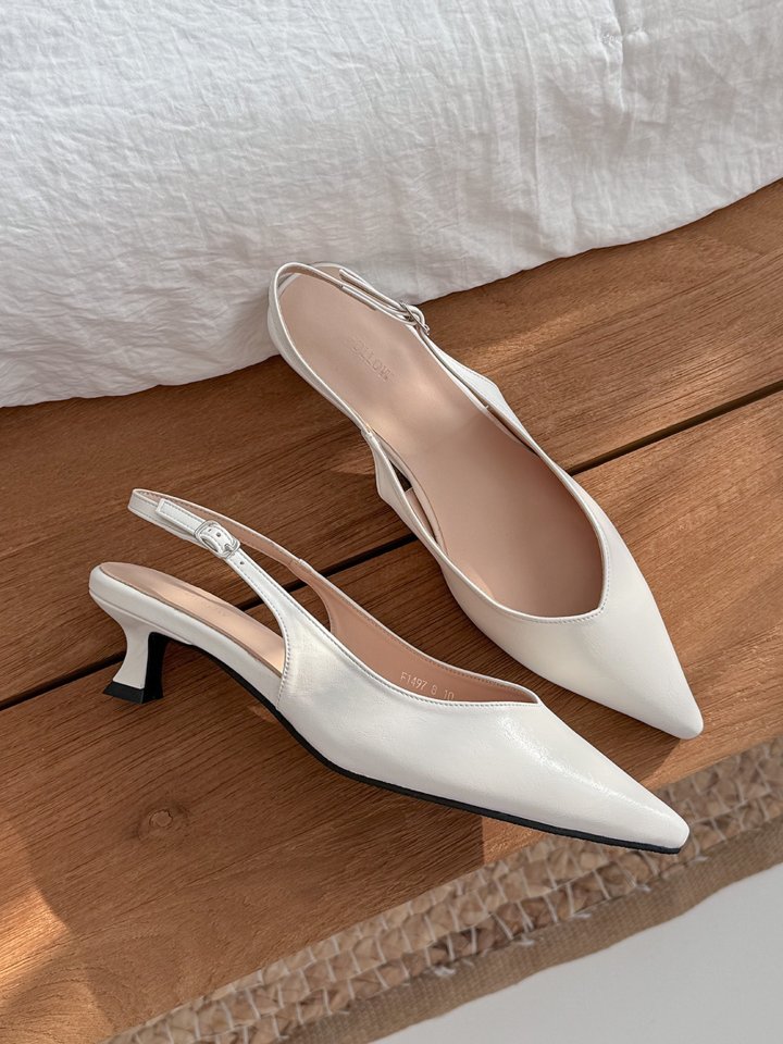 Vade - Korean Women Fashion - #momslook - Stiletto Slingback Vivid Color Heel - 2