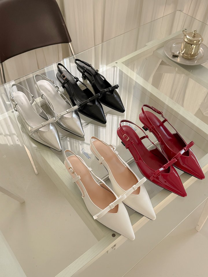 Vade - Korean Women Fashion - #momslook - Stiletto Slingback Pumps - 3