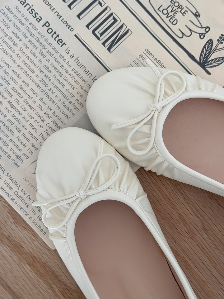 Vade - Korean Women Fashion - #momslook - Ribbon Banding Cloud Flat - 6