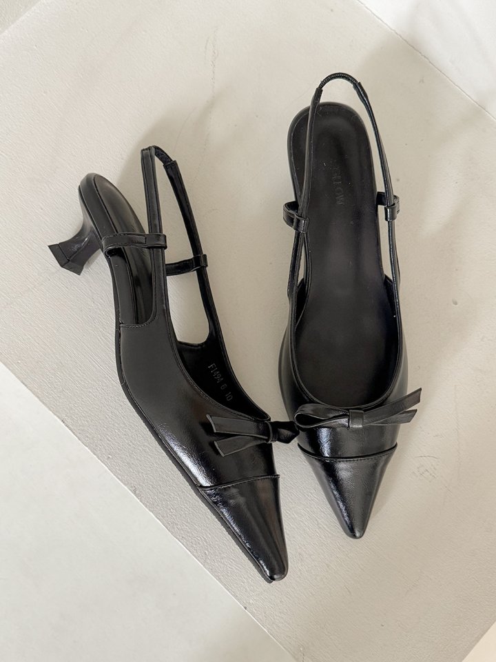 Vade - Korean Women Fashion - #momslook - Stiletto Slingback Ribbon Heel - 7
