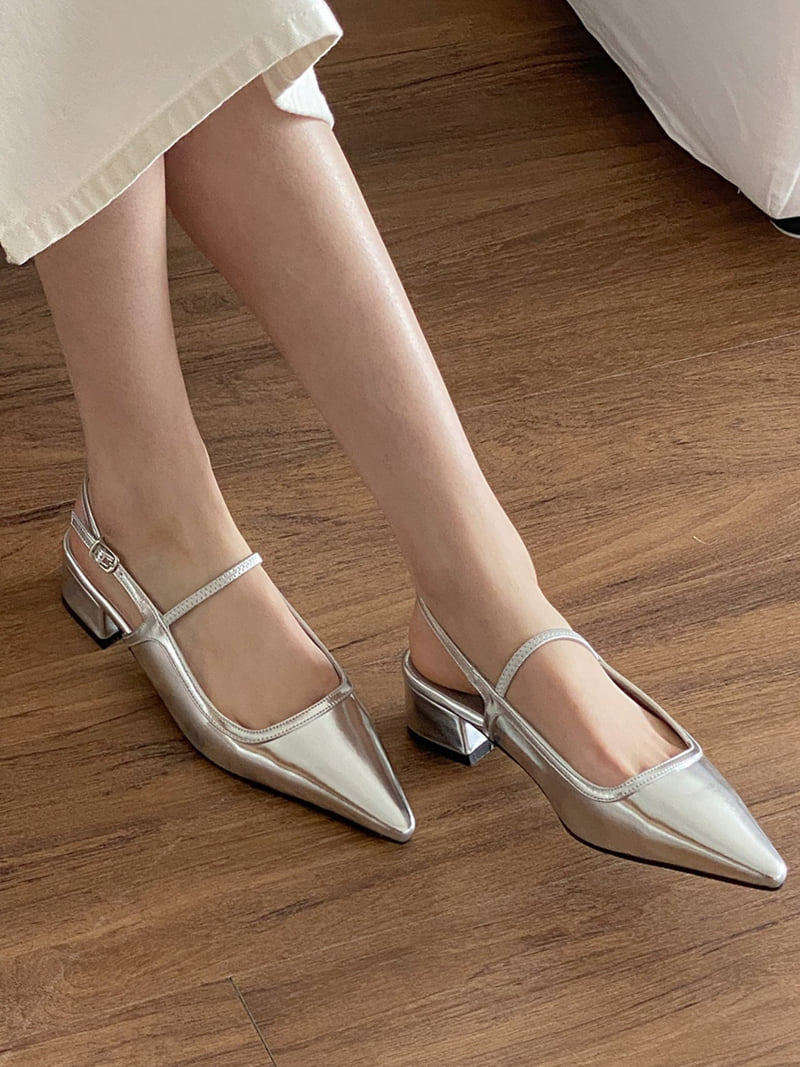 Vade - Korean Women Fashion - #momslook - Slingback Flat Pumps Stiletto - 12