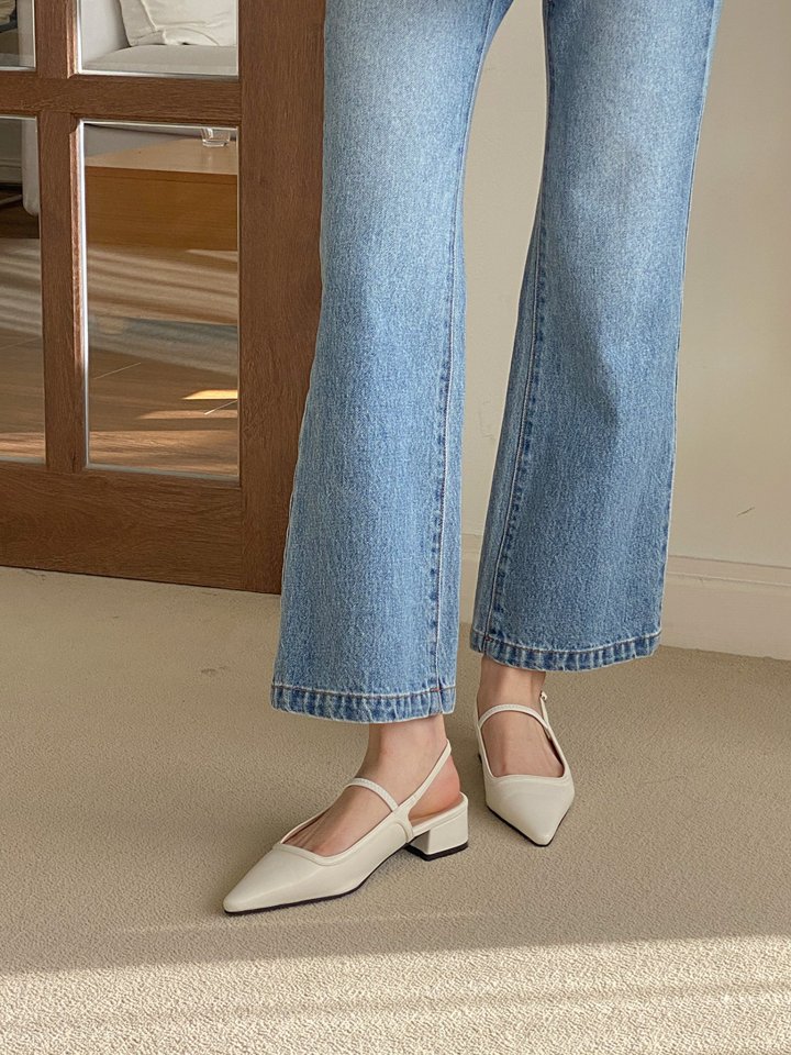 Vade - Korean Women Fashion - #momslook - Slingback Flat Pumps Stiletto - 2