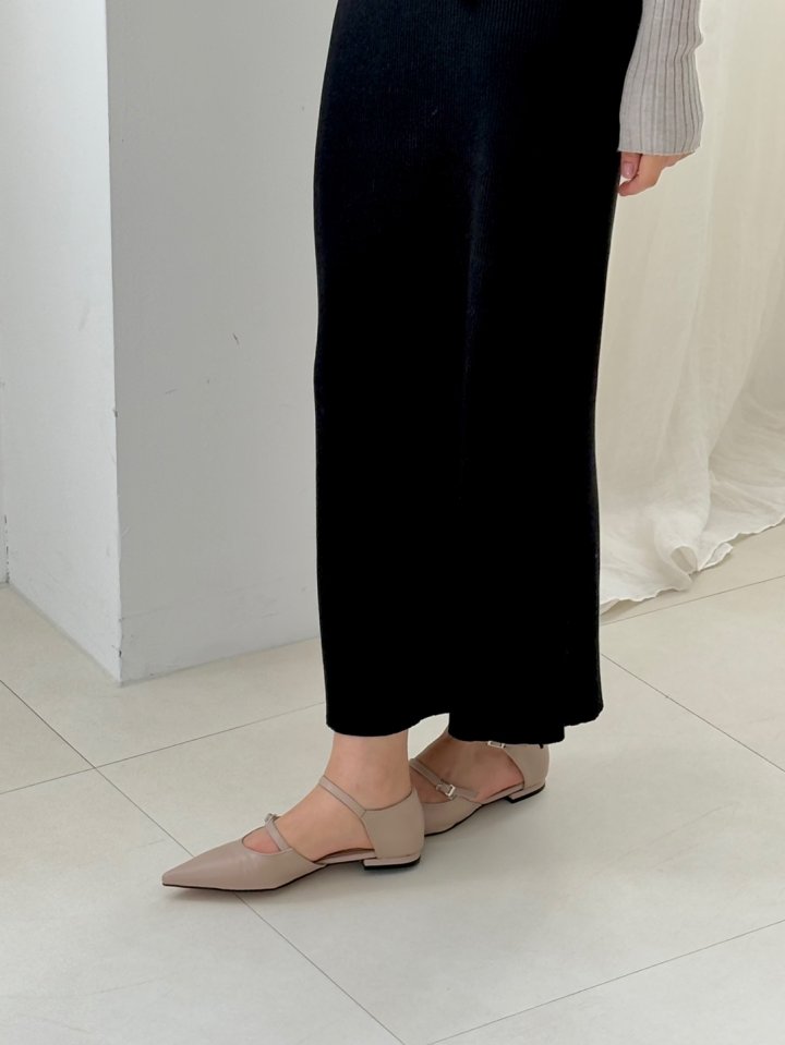 Vade - Korean Women Fashion - #momslook - Stiletto Mary Jane Ankle Strap Flat - 10