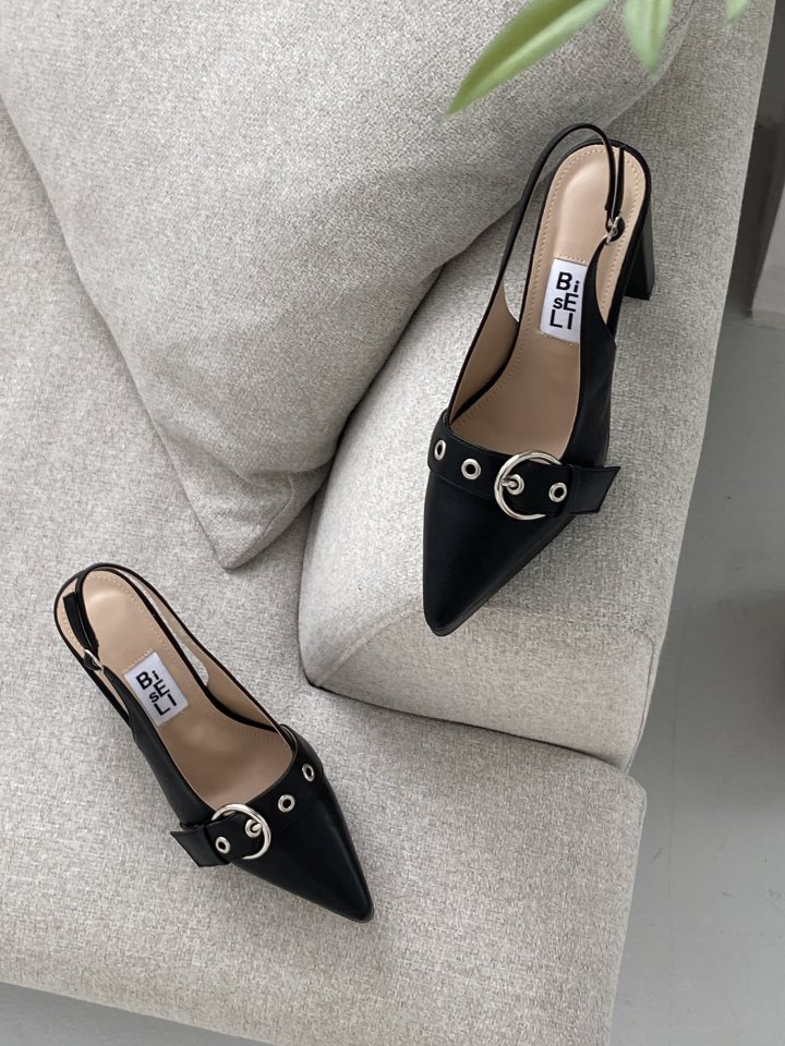 Vade - Korean Women Fashion - #womensfashion - Stiletto Velcro Slingback High Heel - 4