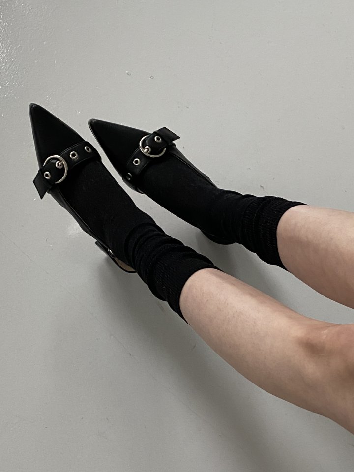 Vade - Korean Women Fashion - #momslook - Stiletto Velcro Slingback High Heel - 6