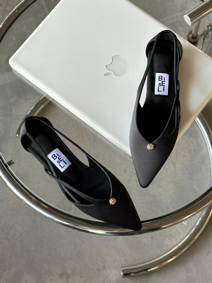 Vade - Korean Women Fashion - #momslook -  Stiletto Satin Flat - 3