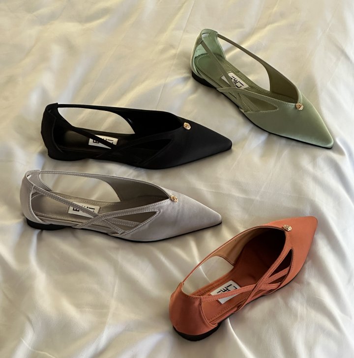 Vade - Korean Women Fashion - #momslook -  Stiletto Satin Flat - 4