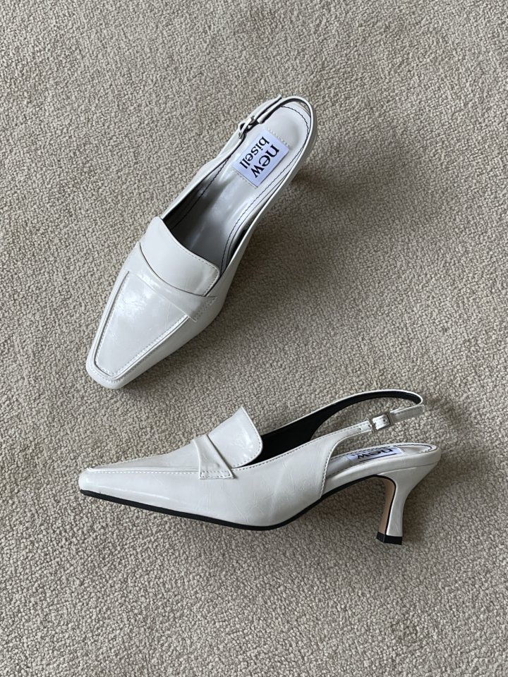 Vade - Korean Women Fashion - #momslook - Slingback Loafer Heel - 4