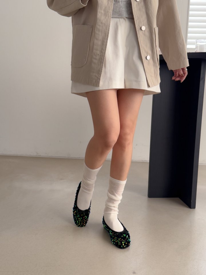 Vade - Korean Women Fashion - #momslook - Spangle Unique Flat - 9