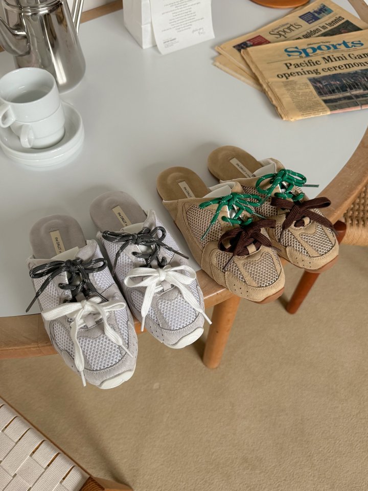 Vade - Korean Women Fashion - #momslook - Mesh Mule Sneakers