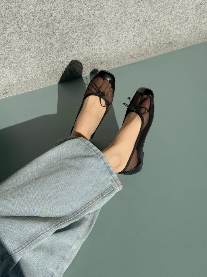 Vade - Korean Women Fashion - #momslook - Square Mesh Flat Vivid - 6